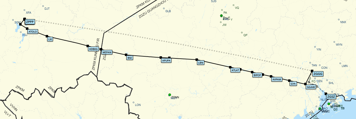 昆明-广州纪念飞行